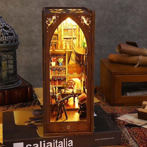 DIY Book Nook Kit Book Nook Shelf Insert Book Nook Diorama 3D Etsy