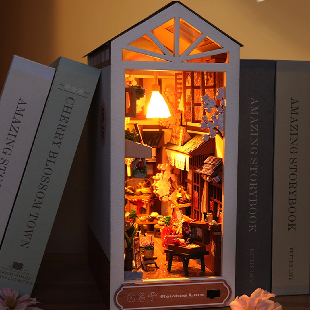 Rainbow Lane DIY Book Nook Kit Book Nook Shelf Insert Book Etsy