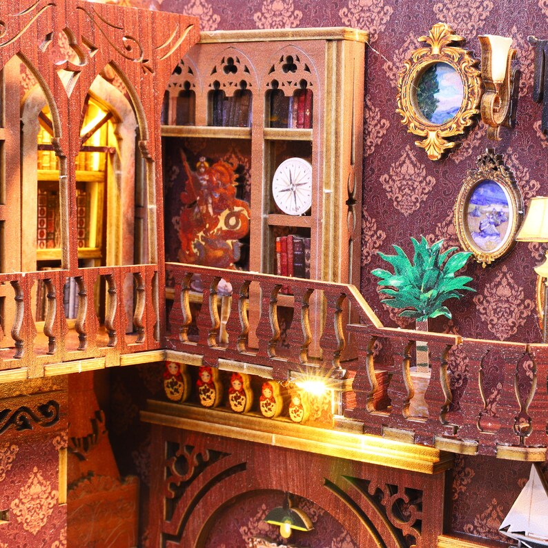 DIY Book Nook Kit Book Nook Shelf Insert Book Nook Diorama 3D Etsy