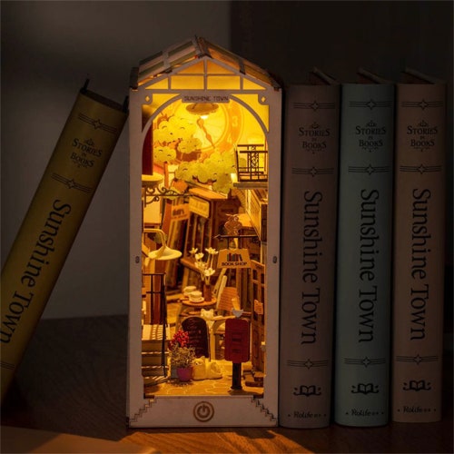 Sunshine Town Time Travel DIY Book Nook Kit Wooden Puzzle Etsy