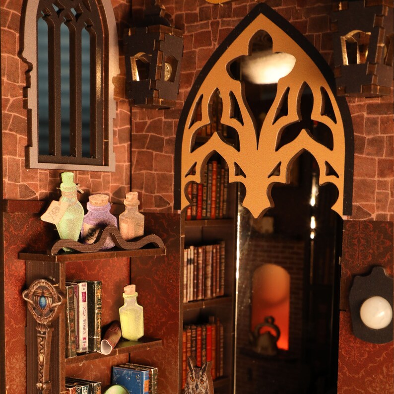 DIY Book Nook Kit Book Nook Shelf Insert Book Nook Diorama 3D Etsy