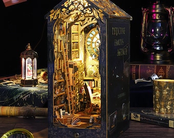 Detective Famous Agency Book Nook Diorama DIY Kits for Adults Handmade Models Graduation Gifts
