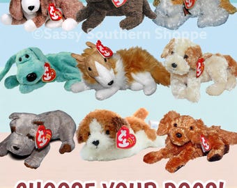 Russ Droozy Stuffed Dog Floppy Brown and Tan Plush Puppy Stuffed
