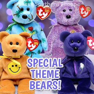 Ty Beanie Babies Special THEMED BEARS Bearon, Princess, Ronald McDonald, Sapphire, Ariel, Popcorn, 4-H, Ronnie, Bandage & More *MWMT*