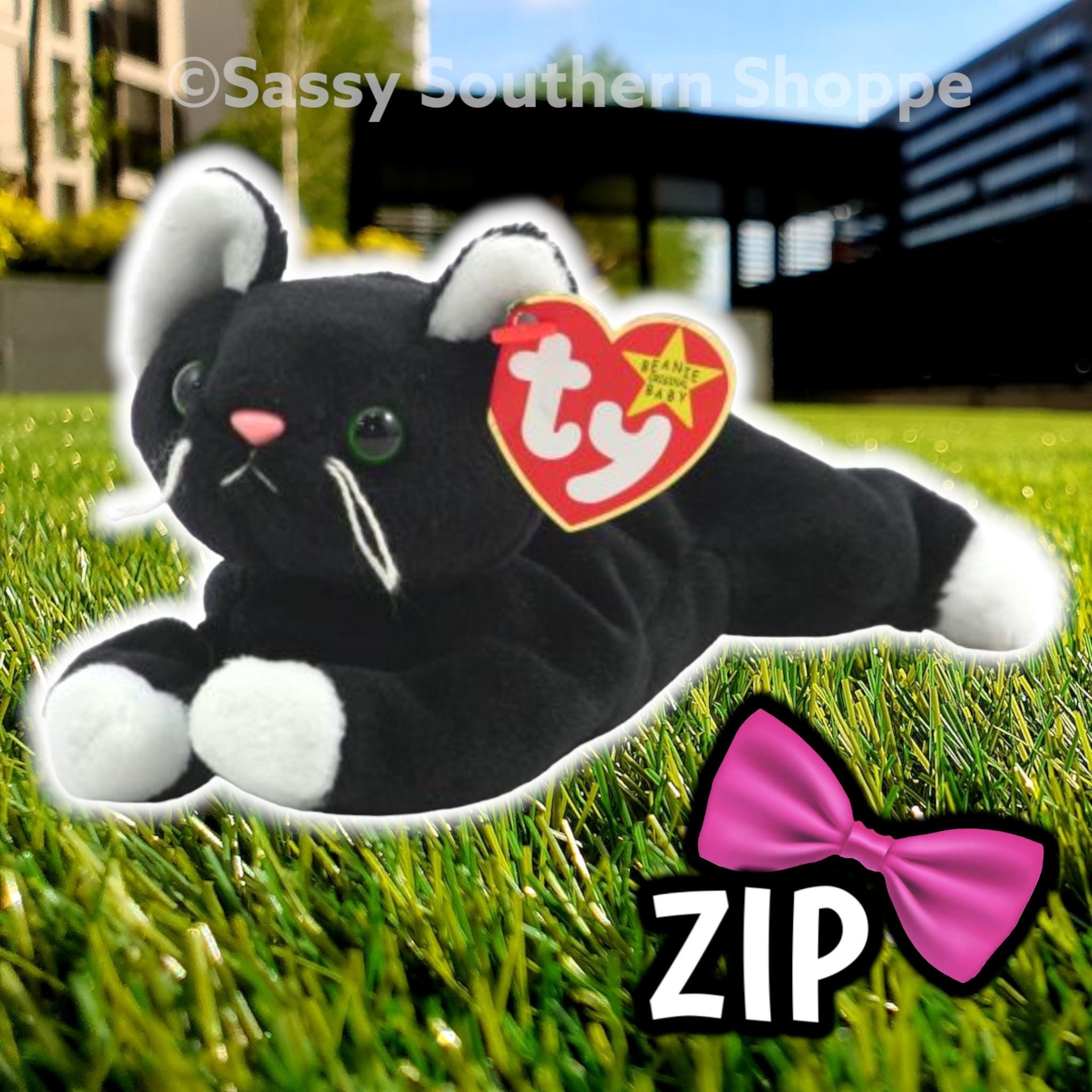 Ty BEANIE BABIES Kitty Cats Chip, Flip, Zip, Nip, Snip, Pounce, Prance ...
