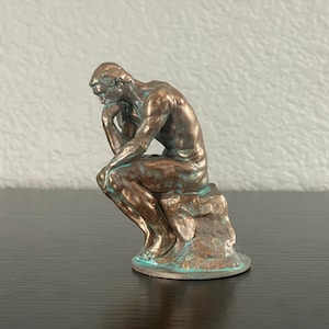 Rodin's Thinker Statue - Hand Painted - UV Resin Statue - 3D Print