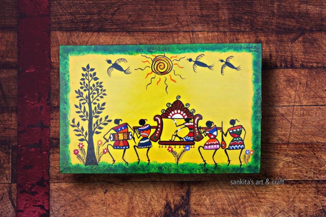 Buy Warli Wall Hanging / Hand Painted/ Warli Art / Santhal Painting