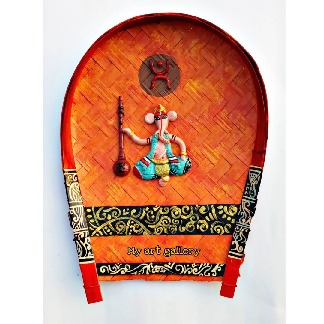 Ganesh Ji Wall Decor Handpainted Kulo Painting Hand Painted Etsy