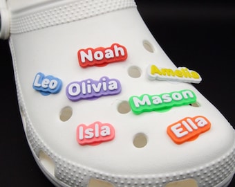 Adornos para zapatos con texto personalizado, juego de 2, accesorios impresos en 3D, regalo personalizado.