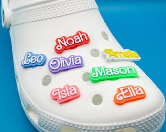 Adornos para zapatos con texto personalizado, juego de 2, accesorios impresos en 3D, regalo personalizado.