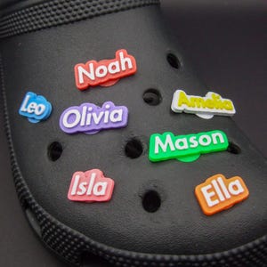 X2 Personalised Text/Name croc Charms | Custom Shoe Charms | Unique Clog Accessories | Custom Gift for Him/Her | Personalised Shoe Decor