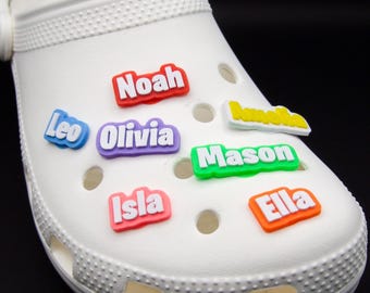 Adornos para zapatos con texto personalizado, juego de 2, accesorios impresos en 3D, regalo personalizado.