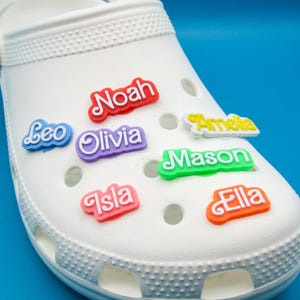 X2 Personalised Text/Name croc Charms | Custom Shoe Charms | Unique Clog Accessories | Custom Gift for Him/Her | Personalised Shoe Decor