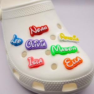 X2 Personalised Text/Name croc Charms | Custom Shoe Charms | Unique Clog Accessories | Custom Gift for Him/Her | Personalised Shoe Decor
