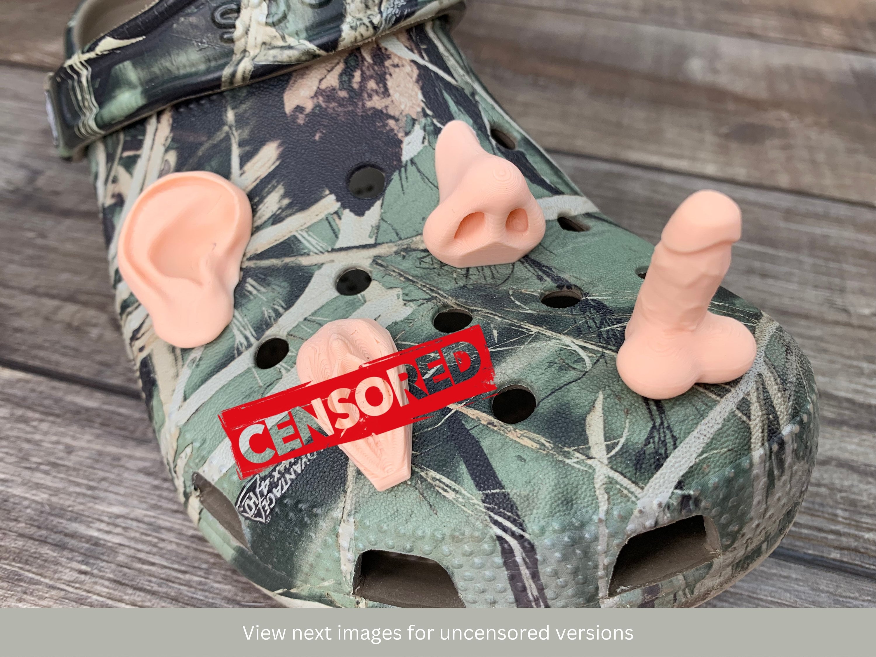 Cionondoli Scarpe Ciondolo Jibbitz Pene Rosa Spessa Willy Rude Scherzo - Foto 6