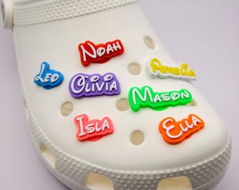 Adornos para zapatos con texto personalizado, juego de 2, accesorios impresos en 3D, regalo personalizado.