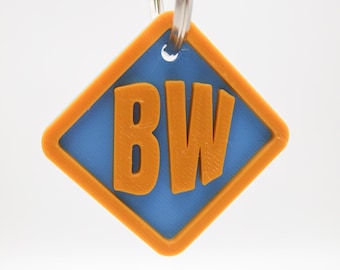 Placas de identificación personalizadas para perros: placas de identificación retro de inspiración misteriosa. Diseño único y divertido para mascotas. Nombre y color personalizables.