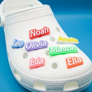 X2 Personalised Text/Name croc Charms | Custom Shoe Charms | Unique Clog Accessories | Custom Gift for Him/Her | Personalised Shoe Decor