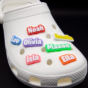 X2 Personalised Text/Name croc Charms | Custom Shoe Charms | Unique Clog Accessories | Custom Gift for Him/Her | Personalised Shoe Decor