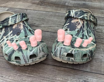 Realistische Zehen Anhänger Set (10) oder (5) für Crocs Hilarious Toe Anhänger für Ihre Crocs 3D Gedruckt Schuh Geschenk Lustige Geschenkidee Pin Abzeichen