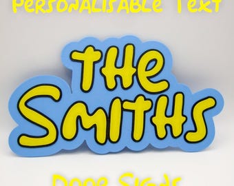 Letrero de puerta con nombre personalizado en 3D: letrero personalizado para dormitorio, sala de juegos y oficina: regalo con fuente de dibujos animados divertidos para niños y jugadores