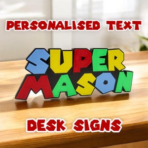 Personalisiertes Schreibtischschild mit 3D Druck - 3D Gedrucktes Schreibtischschild - Gamer Namensschild - Büro Namensschild - Geschenk für Sie/Ihn