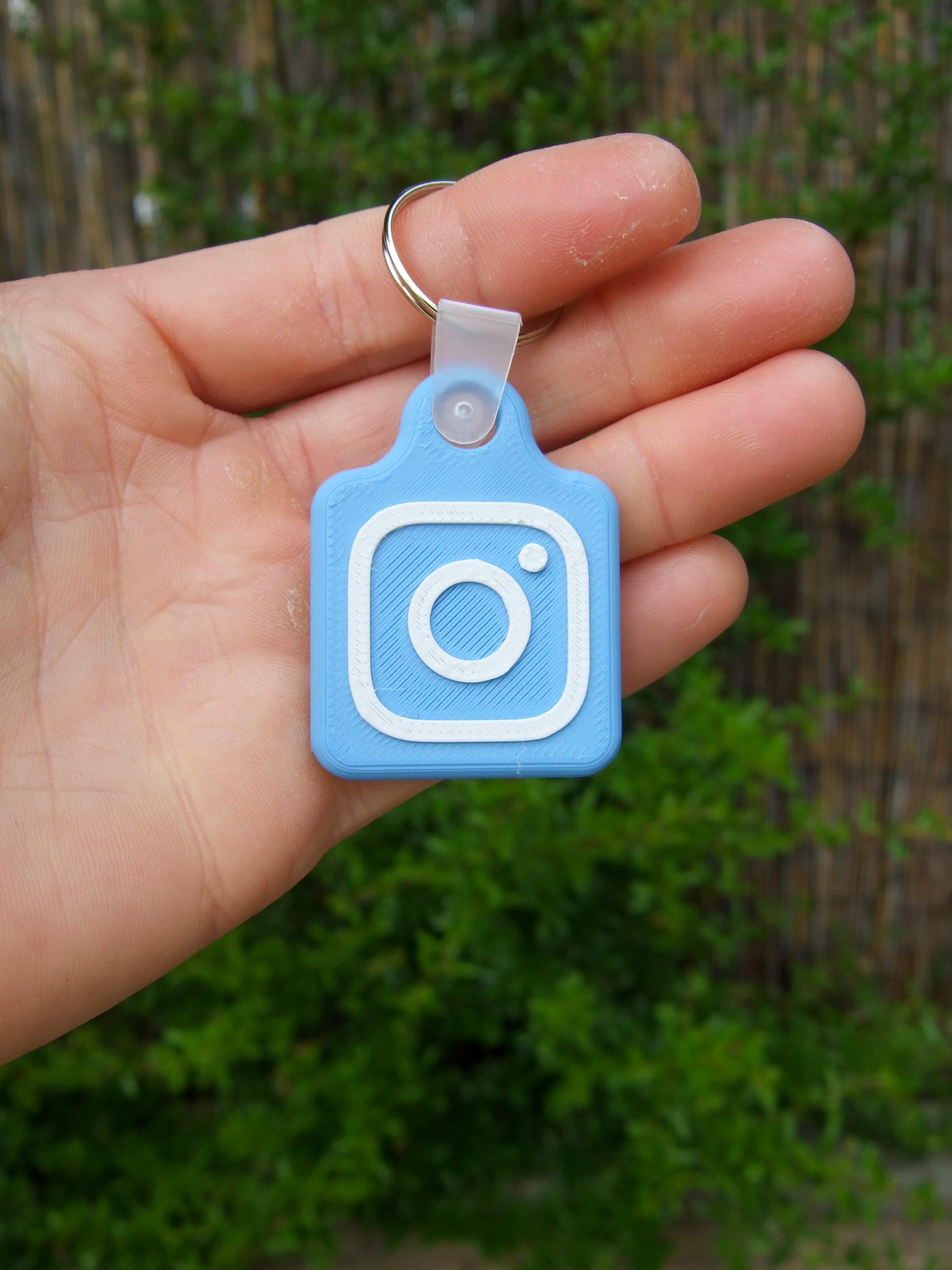 Portachiavi NFC Personalizzato Con Logo Instagram - Tag Interattivo Per Influencer E Brand - Condivisione Social Istantanea - Stampato In 3D - 5