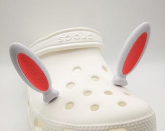 Juego de 2 o 4 adornos para zuecos con orejas de conejo, accesorios para zapatos con orejas de conejo, adornos para zuecos de Pascua, decoraciones para zapatos impresas en 3D.