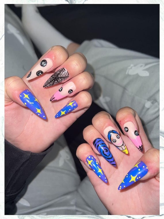 Coraline Inspired Press on Nails Etsy