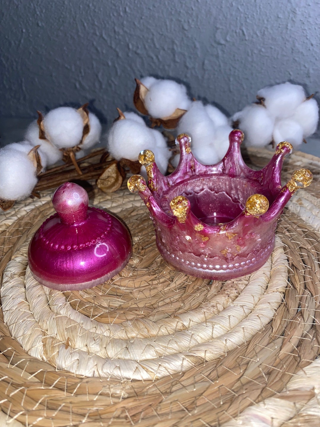 Crown Jewelry Box in Epoxy Resin Handmade Gift Ideas for Etsy
