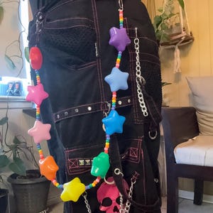 Rainbow Ball Pit Star Belt Chain Pride Bead Kandi Jewelry LGBT queer