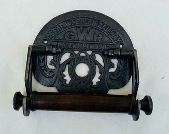 GREAT-WESTERN RAILWAY Cast Iron Toilet Roll Holder Novelty / Vintage