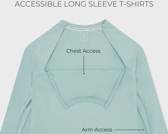 Easy access for Ports, IV & PICC lines *UK Delivery* Dialysis, Chemotherapy, Sepsis, Cystic Fibrosis T-shirt Gift for Patients