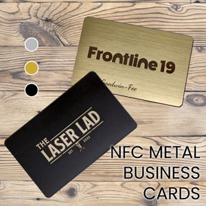 Carte de visite NFC hybride en métal personnalisée - Carte à puce NFC premium NTAG215