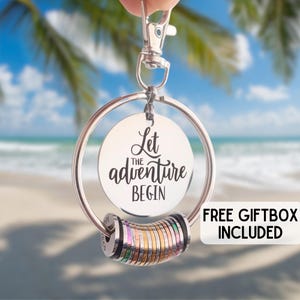 Custom Traveler Keychain, Country Tag Keychain, Travel Keyring, World Traveler Clip, Travel Key Clip, Traveler Charm, Travel Token & Tags