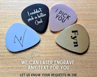 Steel Guitar Pick - Custom Engraved Guitar Plectrum for Musicians