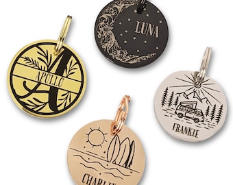 Personalized Pet ID Tag: Custom Engraved Stainless Steel Dog and Cat Name Tag