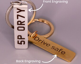Custom License Plate Keychain: Personalized Stainless Steel Car