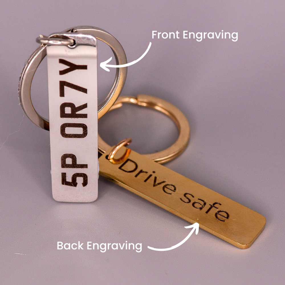 Custom License Plate Keychain: Personalized Stainless Steel Car