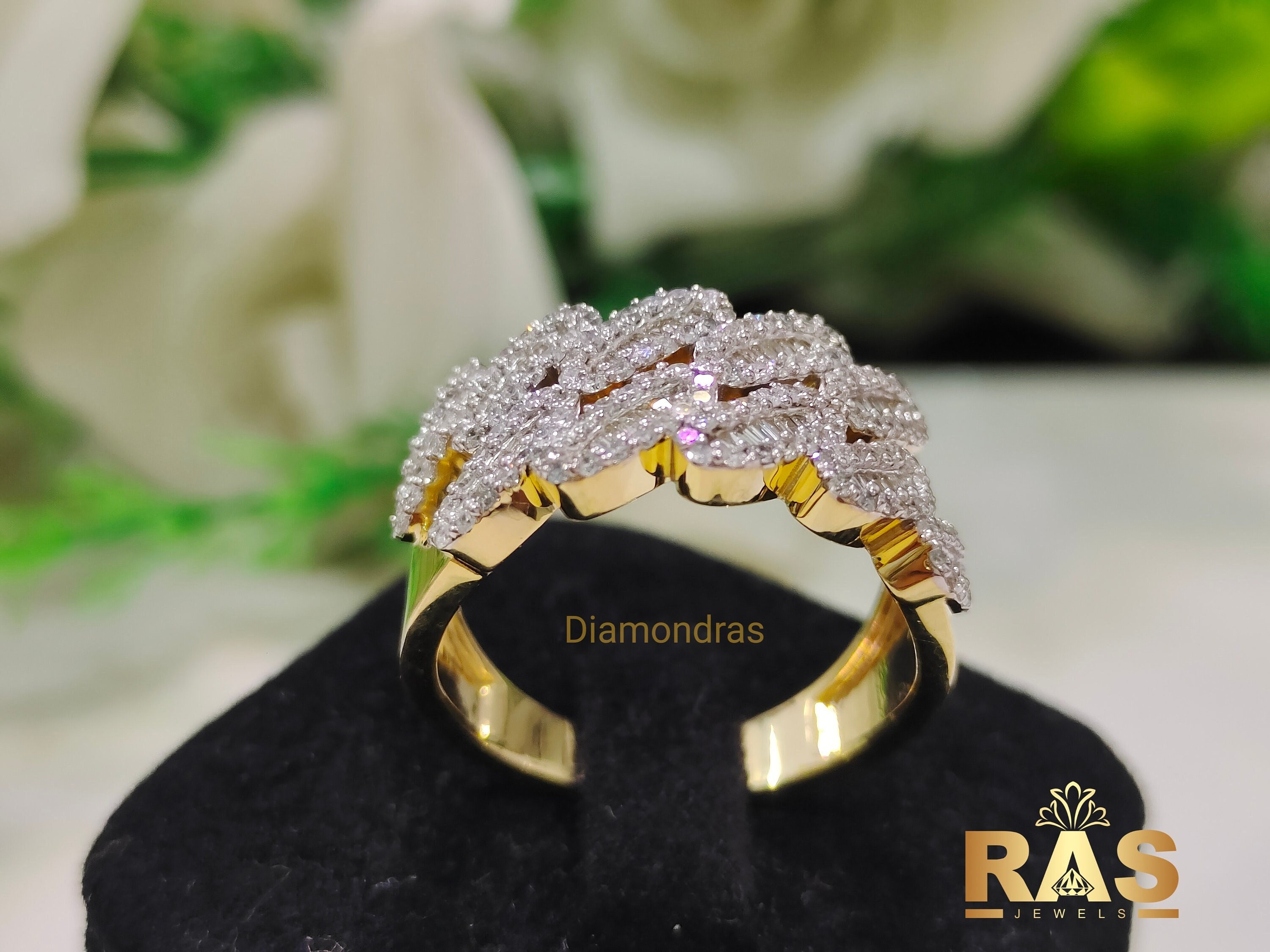 Handcrafted 916 Gold Ring studded with signity stones :) | Gold, Gold  jewelry, Gold rings