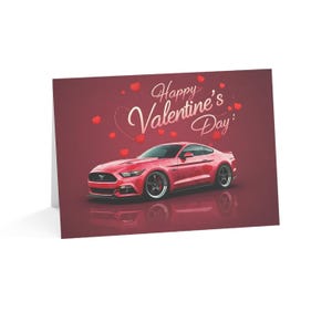 Tarjetas de felicitación, tarjeta del día de San Valentín del automóvil deportivo doméstico Ford Mustang, tarjeta de San Valentín, tarjeta de aniversario, tarjeta de amor, tarjeta de cumpleaños, Ford