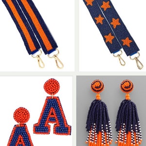 Gameday Beaded Earrings and Purse Straps