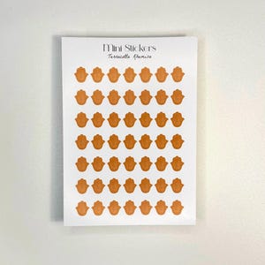 Stickers agenda, mini stickers main Khemisa, stickers marocains Hamsa en terre cuite