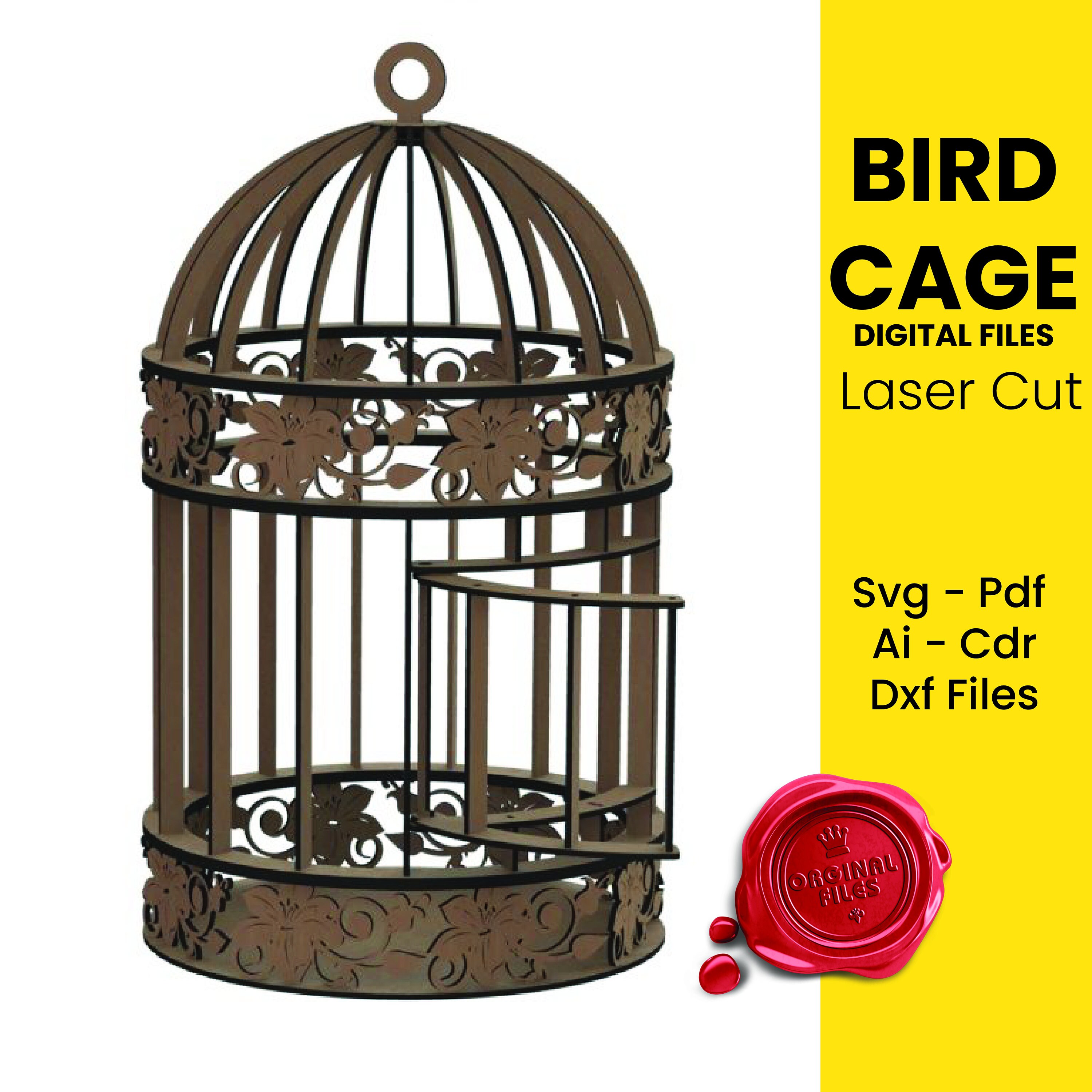 Antique Birdcage Drawing
