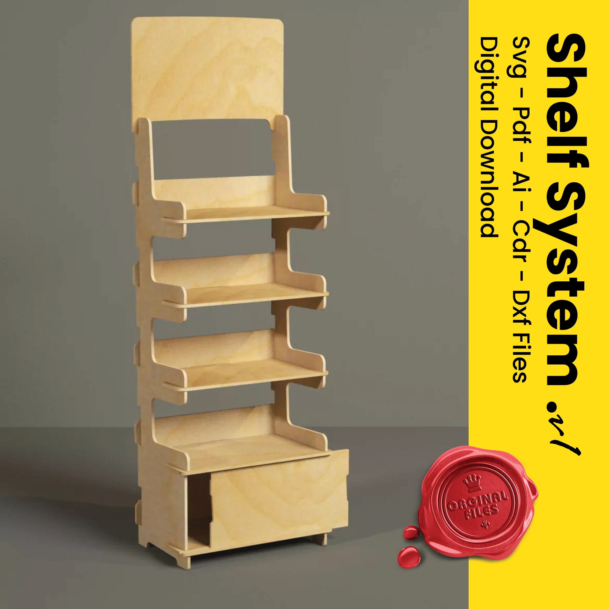 Shelf Display 2 Vector Easy for Cut Storage Stand Display Etsy