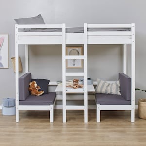 Hoppekids ECO Dream JUMBO bunk bed with table 90x200 cm, White