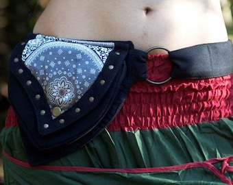 FESTIVAL Utility Belt - SATIN - Vegan Belt, Hippy Fanny Pack, Psy Belt, Hippie Bag, Festival Belt, Psytrance Belt, Travel Belt