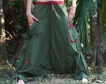 Harem Pants - JUNGLE - Unisex Ali Baba Trousers, Fisherman Pants, Psytrance Pants, Winter Pants, Boho Baggy Trousers, Hippie Yoga Pants