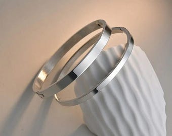BRACELET 4MM/6MM Minimalists Plain Stainless Steel Bangle Jewellery