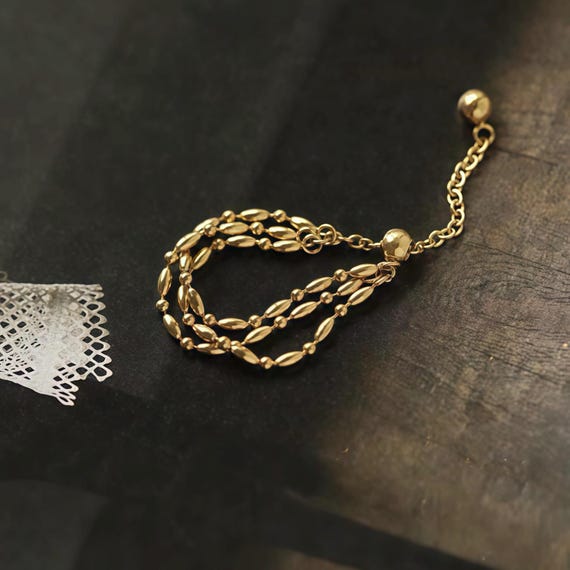 RING Adjustable Multilayer Chain Gold - image 3